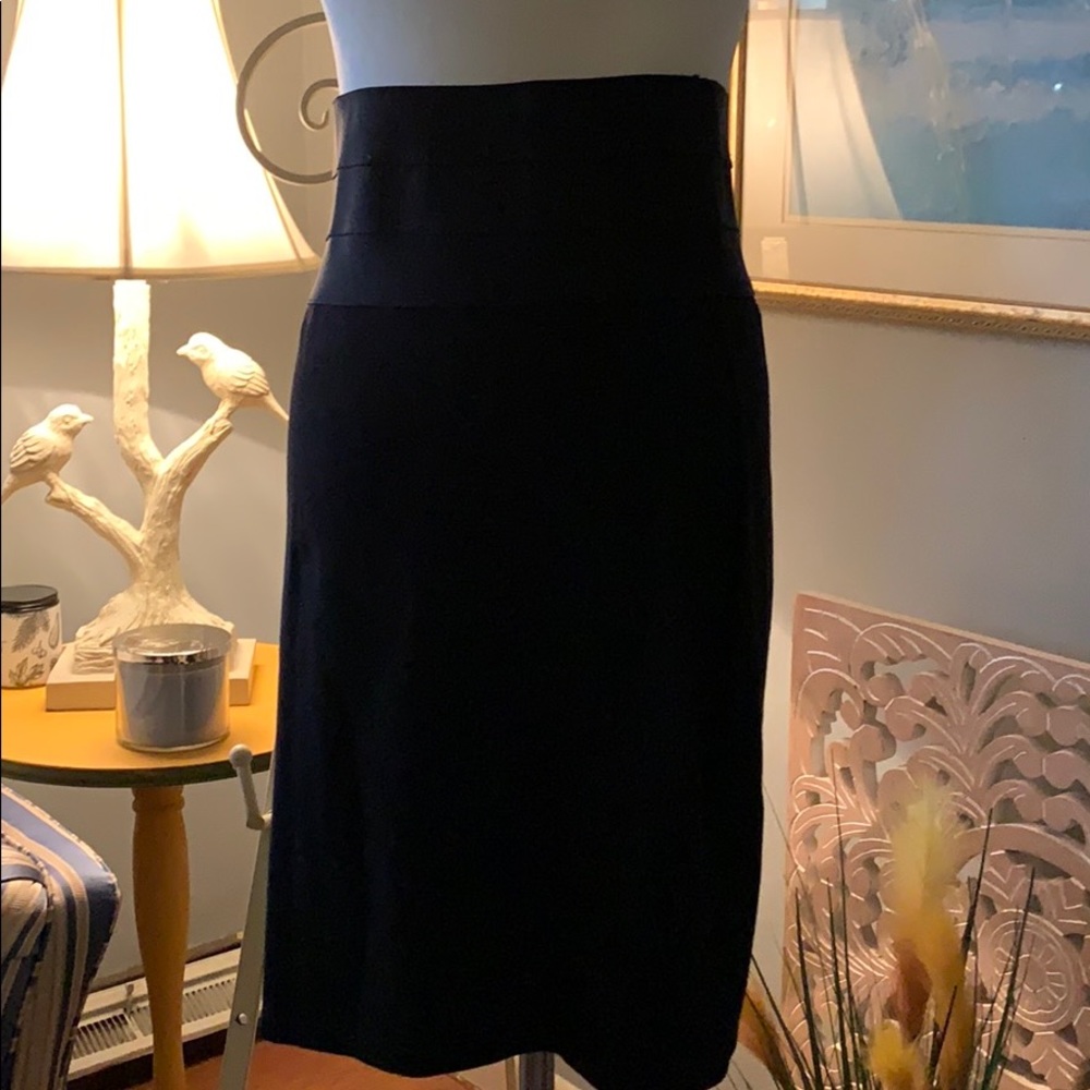 Max Studio Black skirt with tuxedo waistband